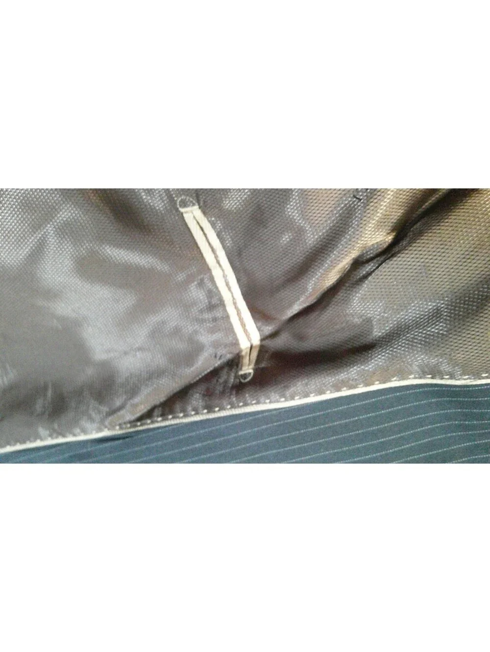 Caravelli Navy Pinstripe Suit Jacket Size 46L Made in Italy